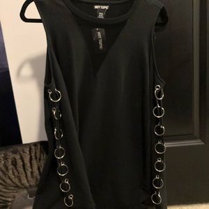 Cold shoulder o ring sweater